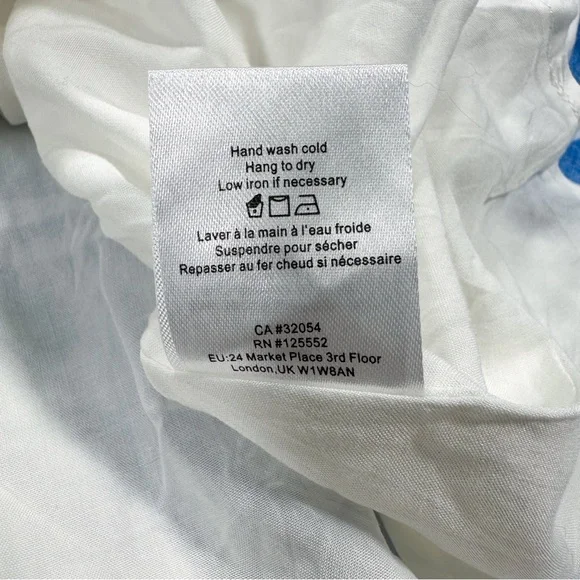 Anthropologie Dolan Laney Smocked Polka Dot Midi Casual Dress Blue size 2X - Picture 13 of 14